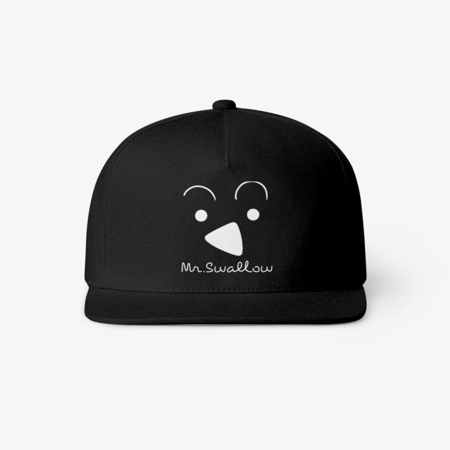 MrSwallow simple black cap, MARPPLESHOP GOODS