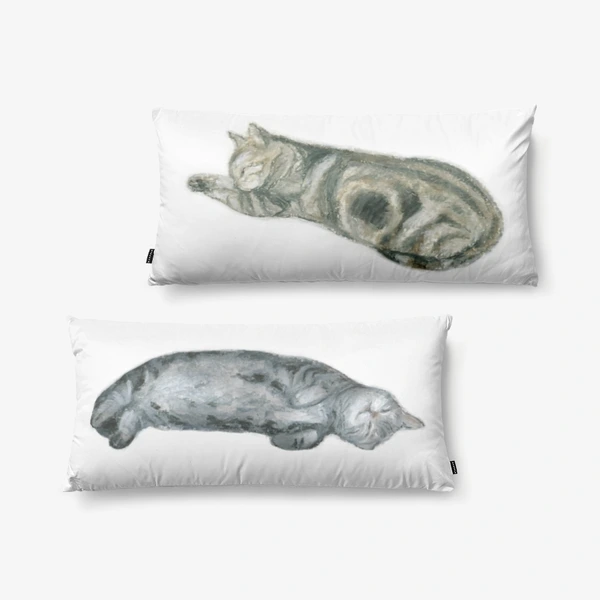 일밀샵 Fabric, Rectangular Satin Cushion (L)