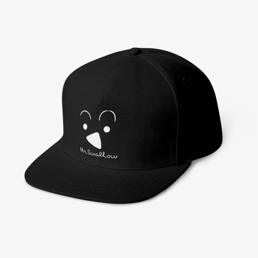 MrSwallow simple black cap, MARPPLESHOP GOODS