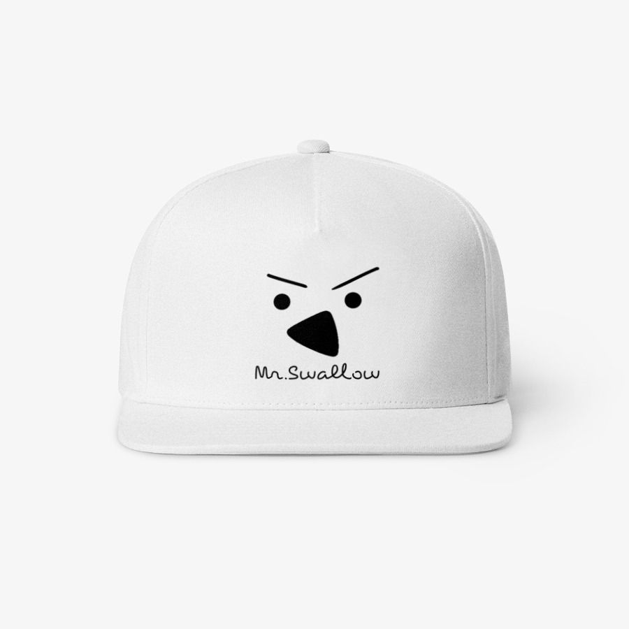 MrSwallow simple white cap, MARPPLESHOP GOODS