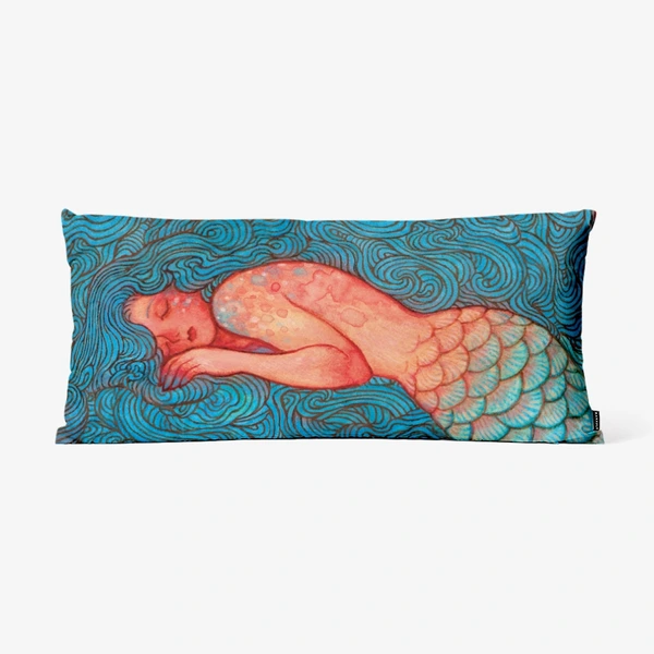 기묘한 도밍 Fabric, Mermaid Cushion L
