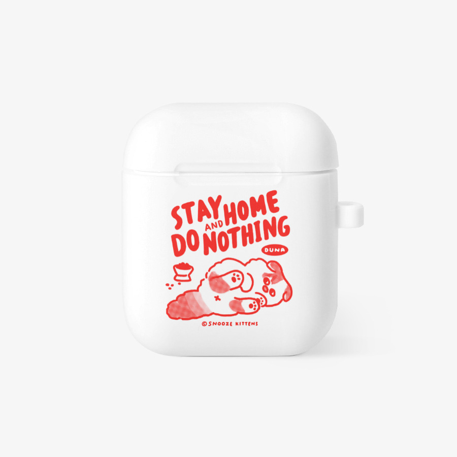 STAY HOME and DO NOTHING red, MARPPLESHOP GOODS