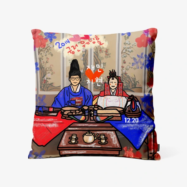 happyseololo Fabric, Canvas Modern Cushion (L)