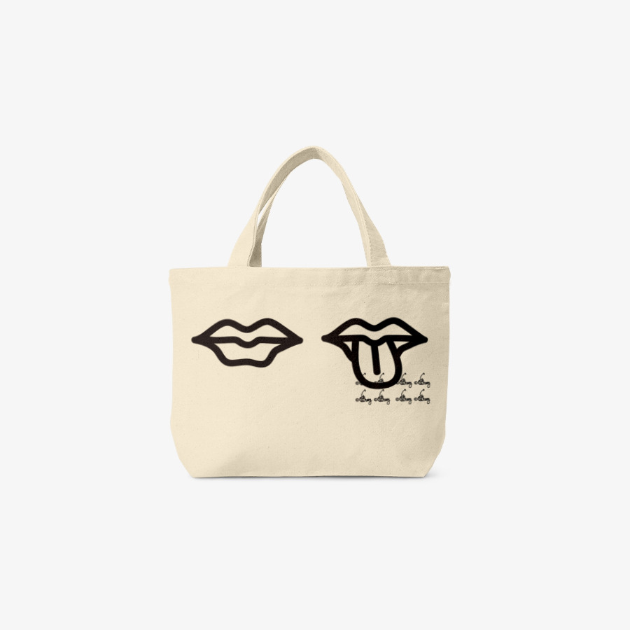 Simple Mouth Small Tote Bag LT, MARPPLESHOP GOODS