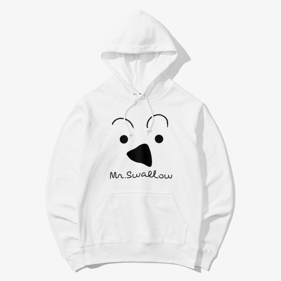 MrSwallow simple white hoodie , MARPPLESHOP GOODS