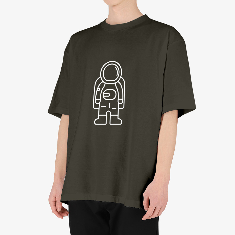 Astronaut T Shirts_SIlverGray, MARPPLESHOP GOODS