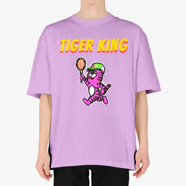 원리투니버스 의류, VAMOS x 원리툰 Tiger King 면 티셔츠 굿즈, 굿즈 판매, 굿즈샵