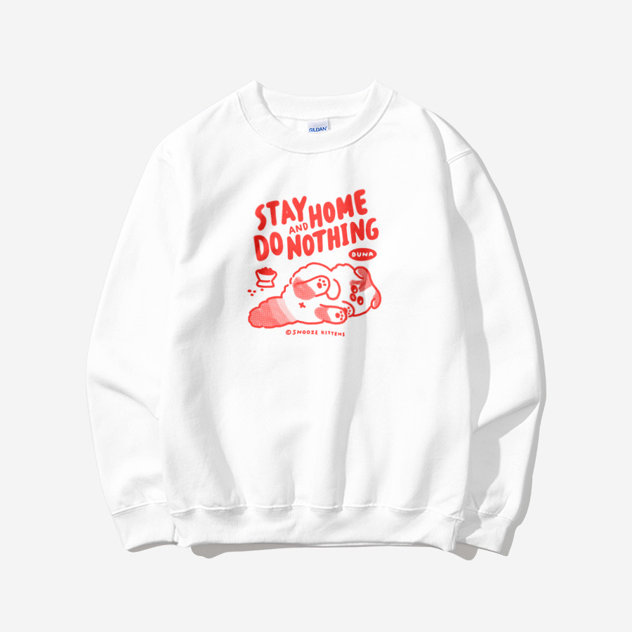 STAY HOME and DO NOTHING red, MARPPLESHOP GOODS
