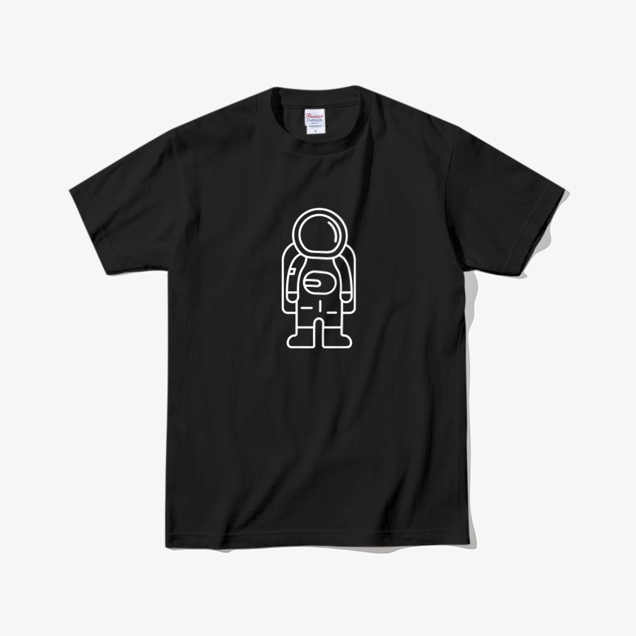 Astronaut T Shirts_Black, MARPPLESHOP GOODS