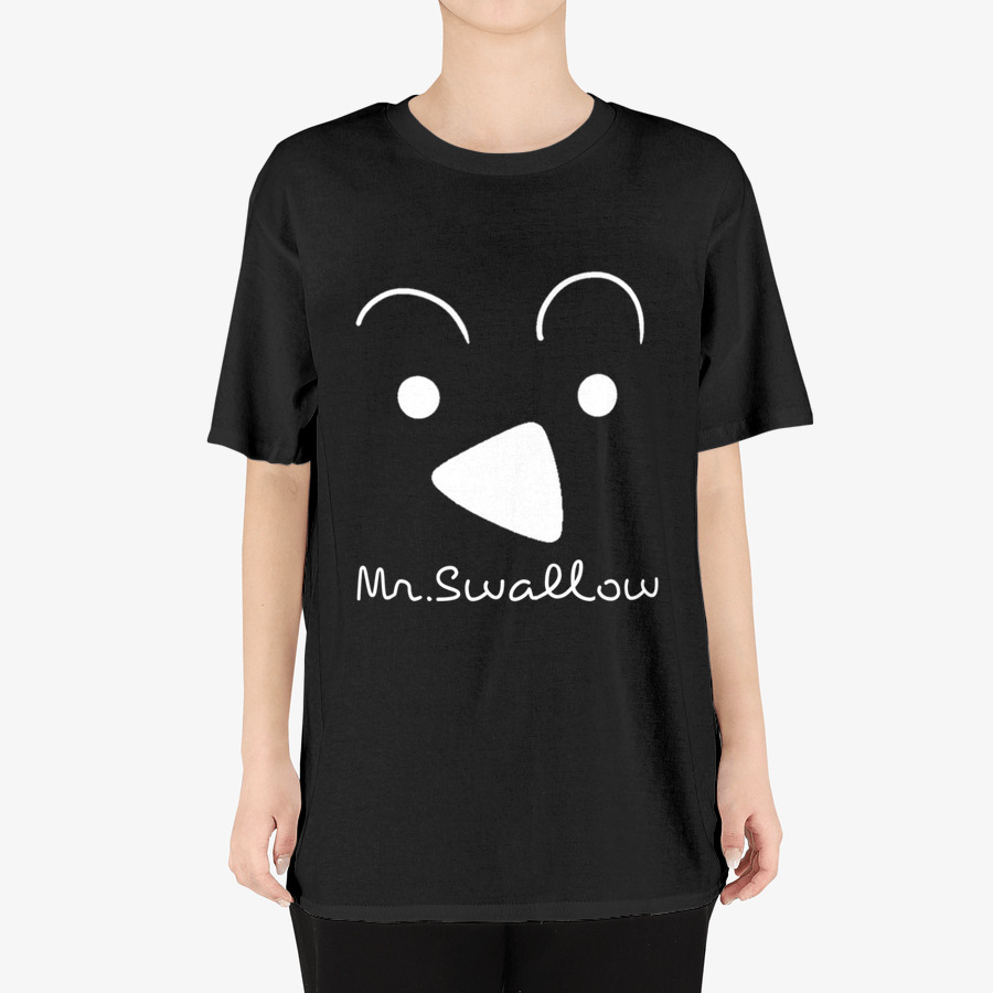 MrSwallow simple black T Shirt , MARPPLESHOP GOODS