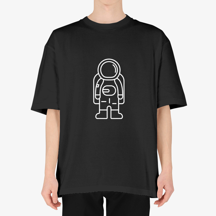 Astronaut T Shirts_Black, MARPPLESHOP GOODS
