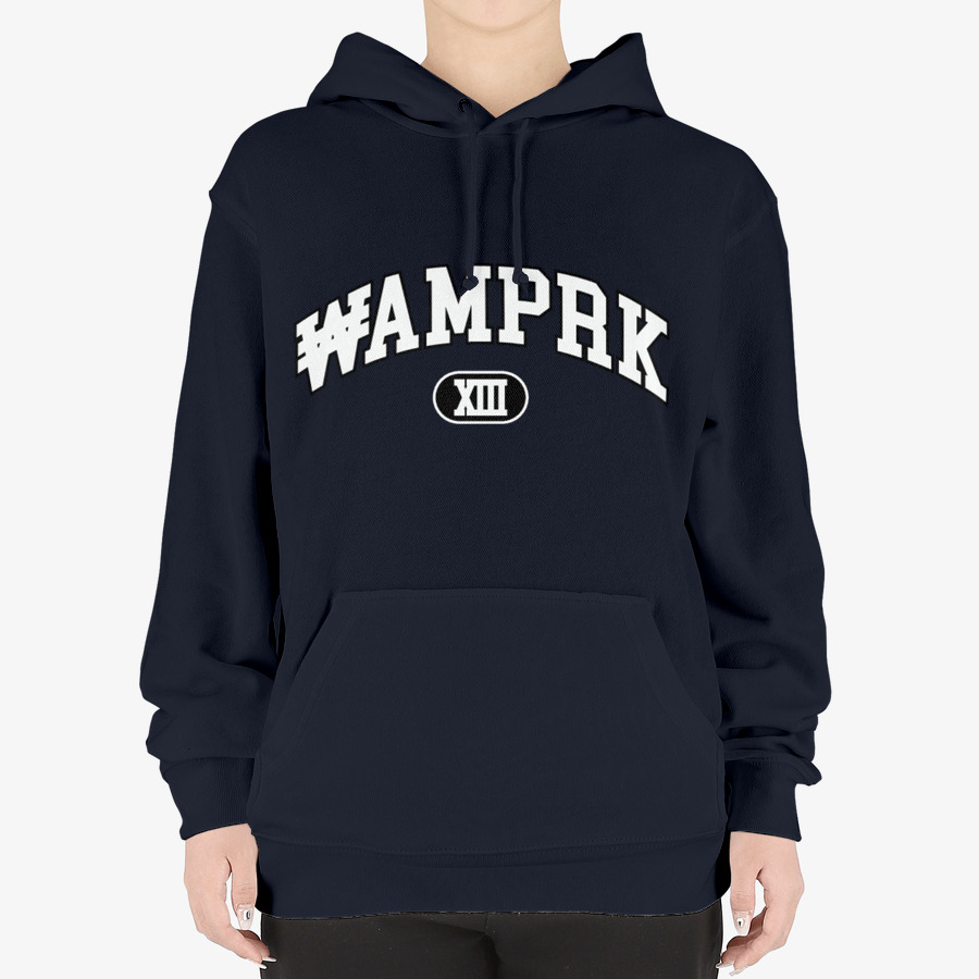 college logo hoodie navy, MARPPLESHOP GOODS