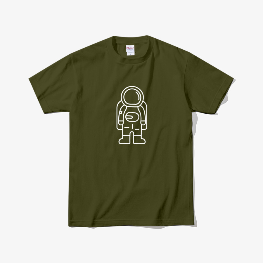 Astronaut T Shirts_Olive, MARPPLESHOP GOODS