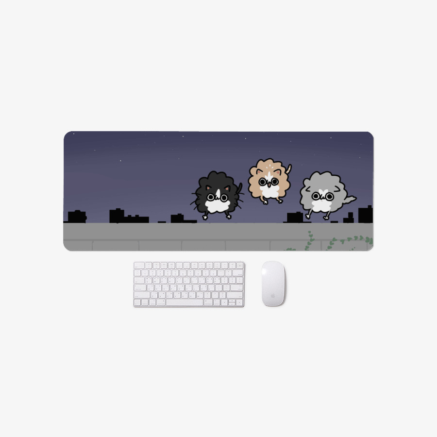 Fluffy Cat Mouse pad, MARPPLESHOP GOODS