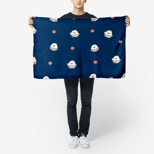 돌순인더하우스 Fabric, Horizontal Fleece Blanket (M) 