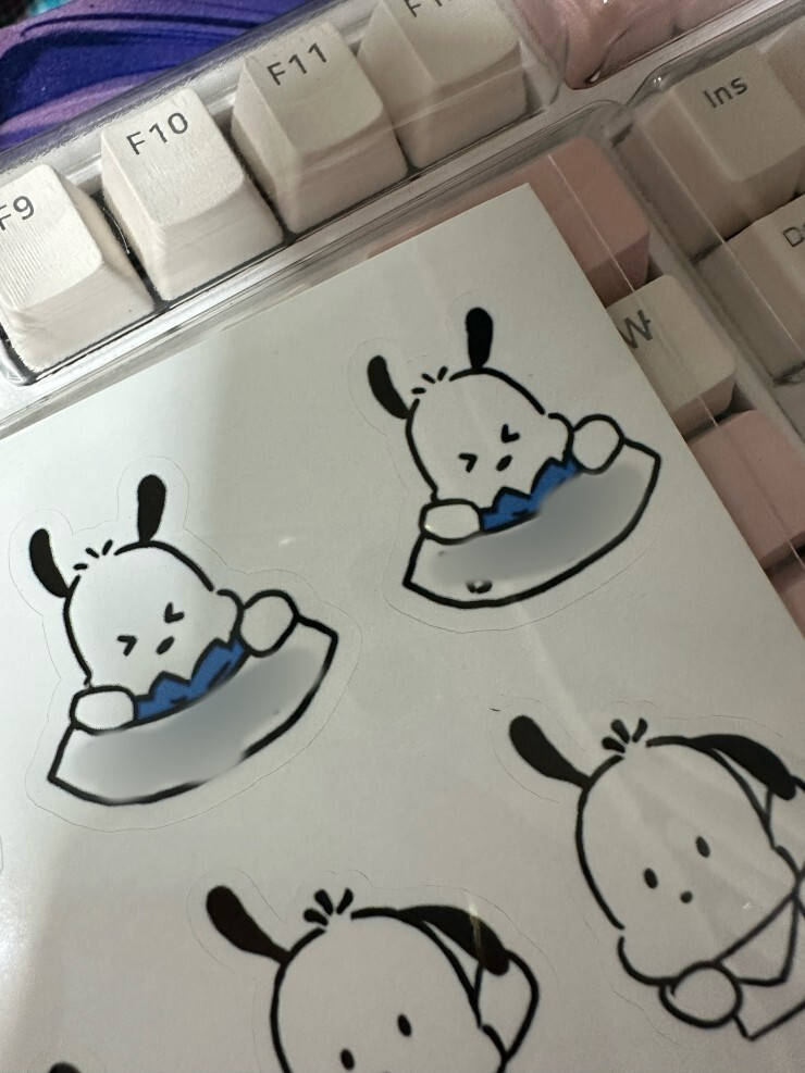 Custom Design Stickers Purchased Art paper 제작 후기 It's cute. My friend likes Puchako, so I tried drawing it to give as a gift, but it was difficult..- 마플 리얼 후기