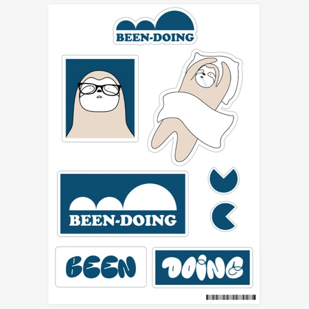빈둥 Been-doing Sticker, BEEN DOING Sticker ver 03
