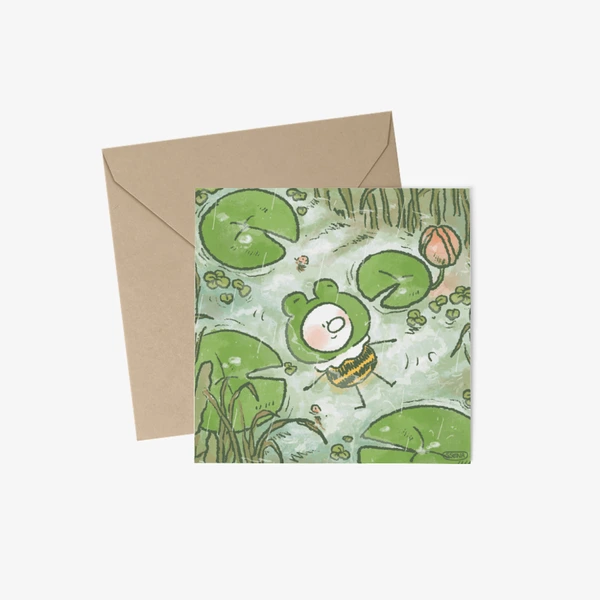 밀리와꾸리 Sticker, Summer2_Waitng For The Frog_Postal card