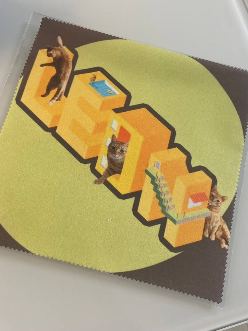 マルチクリーナー 18 x 18 cm 購入 제작 후기 友達が作ってくれた猫のロゴを活用して作ったのですが、とても恥ずかしかったです。- 마플 리얼 후기