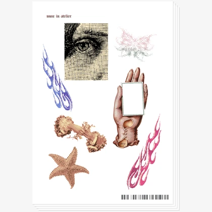 논 : NONE 굿즈, Vintage tattoo sticker 4 굿즈, 굿즈 판매, 굿즈샵