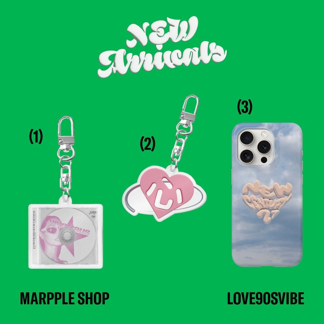 굿즈제작, Love90sVibe, 키링, 핸드폰케이스, 아이폰케이스
