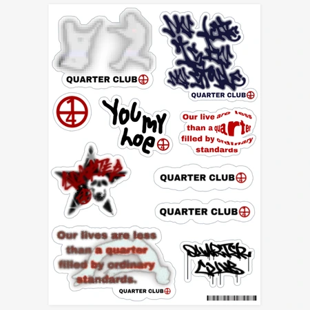 QUARTERCLUB Sticker, Custom Design Stickers