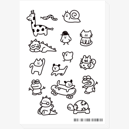 땡지DDZI Goods, Tattoo sticker (3.5x5.1) (4 pieces)