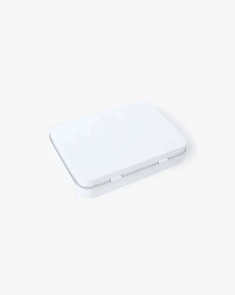 White Hinged Tin Box (Small)