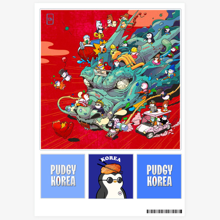 Pudgy Penguins Korea 스티커, 2024 퍼지코리아 스티커 굿즈, 굿즈 판매, 굿즈샵