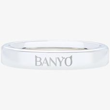 바뇨 BANYO アクセサリー, 4mm サージカルスチール ベーシック 刻印リング