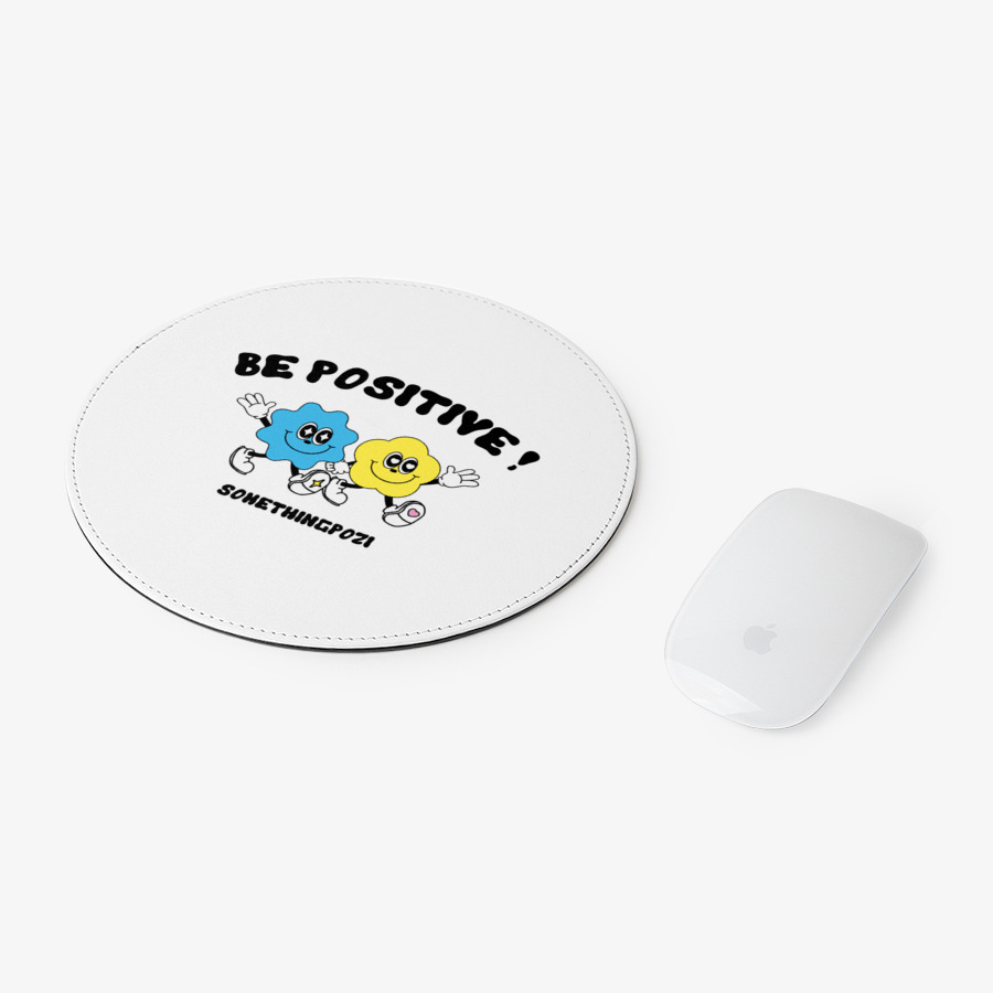 BE POSITIVE_Mouse Pad, MARPPLESHOP GOODS