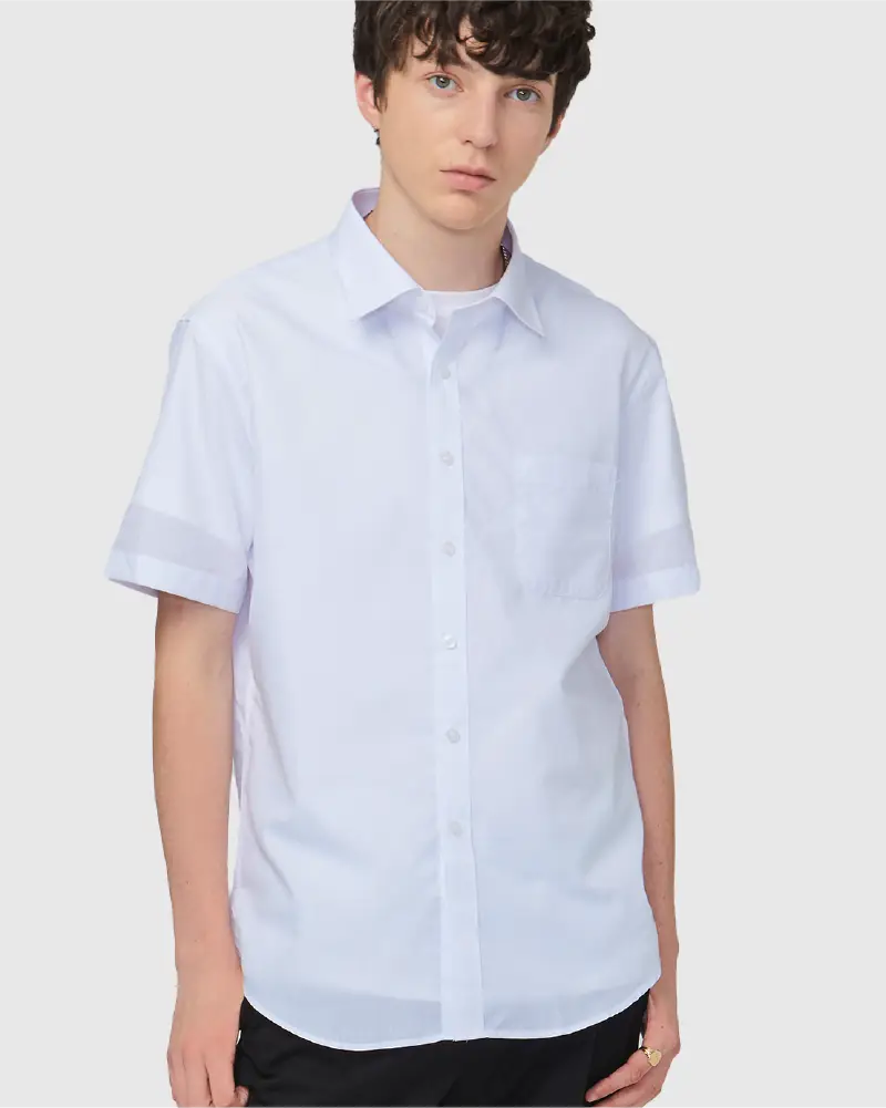 Basic Short Sleeve Woven Shirt