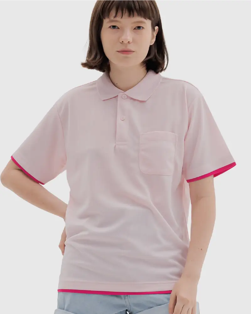 Layered Adult Pocket Polo Shirt