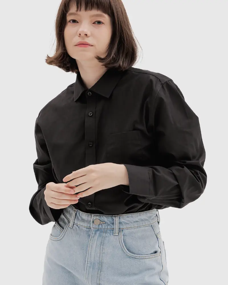 베이직 셔츠 (블랙)