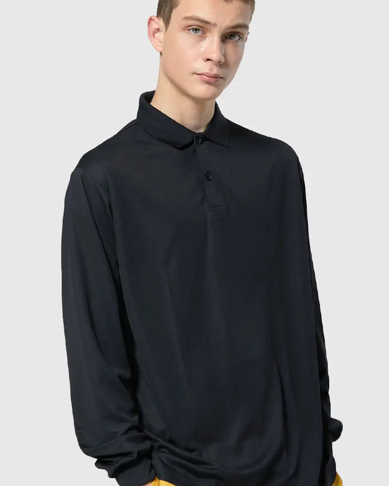 Basic Solid Pique Long Sleeves Shirt