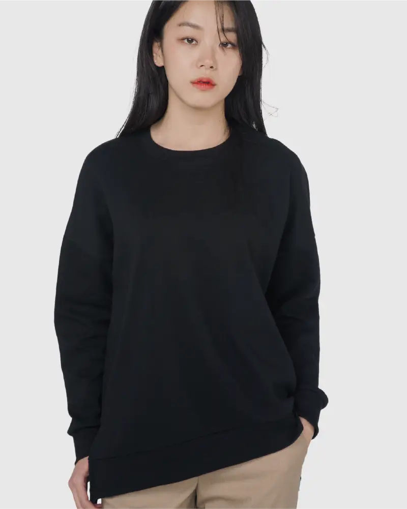 여성 트임 맨투맨