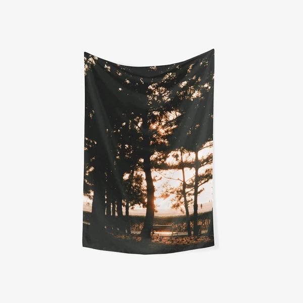 CALMNESS Fabric, sunset 01 chiffon fabric poster