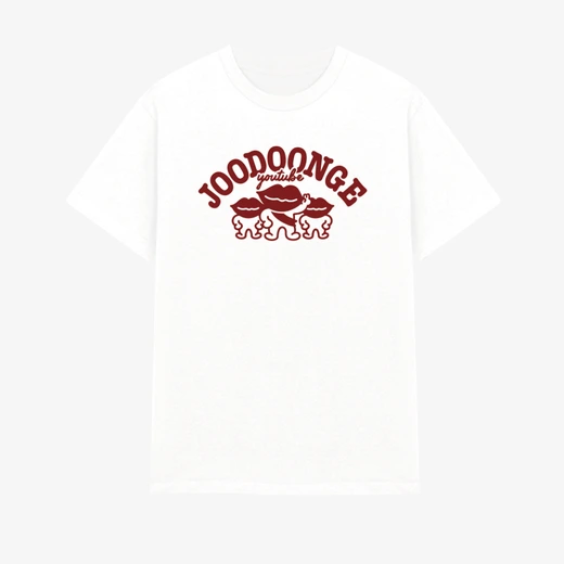 주둥이방송 , [단품] 주둥이 반팔 티셔츠 (화이트/레드) 굿즈, 굿즈 판매, 굿즈샵