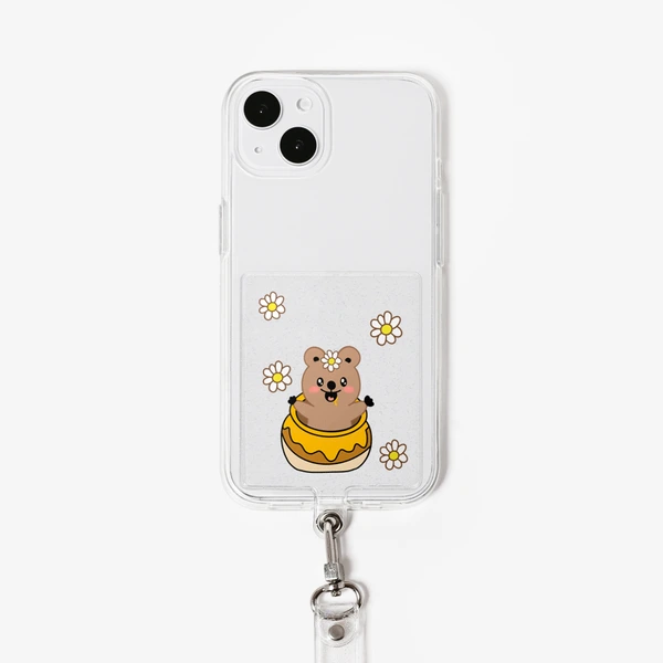 단짠윤찌 Phone ACC, Honey hamster tag holder