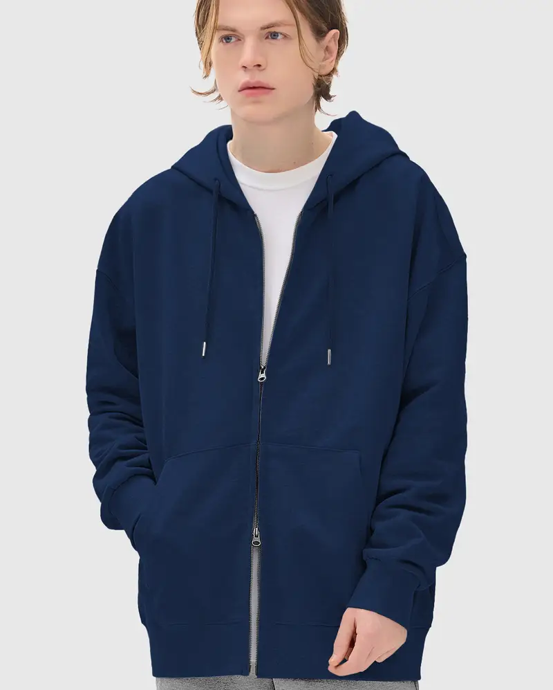 Daily Oversized Zip-Up Hoodie