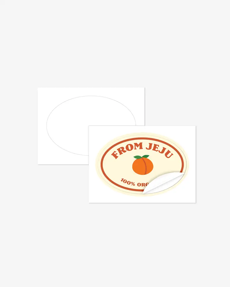 타원형 싱글 스티커