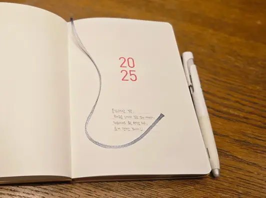 베이직 다이어리 (B6) 12.8 x 18.2 cm 구매 제작 후기 토피넛라떼 색상의 표지를 열면, 2025 타이틀 뒤로 연력, 월력입니다 :)
열두달 뒤로는 바로 프릐노트가 오는데 줄노트와 무지노트로 되어있어요!
위클리를 잘 안쓰는 제게 딱 맞는 구성이에요 😎
첨부한 사진처럼 맨 뒷장에 파우치가 제공되어 영수증이나 명함은 충분히! 담을 수 있게 되어있어요~
미니백만 아니면 어디든 쏙 들어가는 크기에, 고무밴드로 홀딩도 되고 저는 너무 마음에 드네요!
*업체에서 제품을 제공 받아 실제 사용 후 작성한 리뷰입니다. - 마플 리얼 후기
