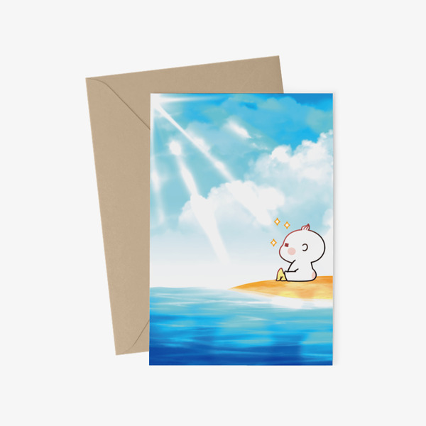 웅크 Sticker, Big Postcard + Envelop (Vertical)