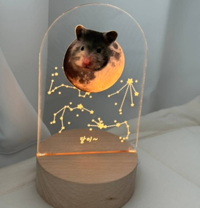 Arch Acrylic Nightlight (Including the base) Purchased 3.9x7.3inch 제작 후기 The image printed on the acrylic plate is expressed very precisely and clearly, so it looks great as an interior decoration even without the light turned on. When the light is turned on, it shines more three-dimensionally and adds to the atmosphere. This review was written after actually using the product provided as part of the Maple Supporters activity.- 마플 리얼 후기