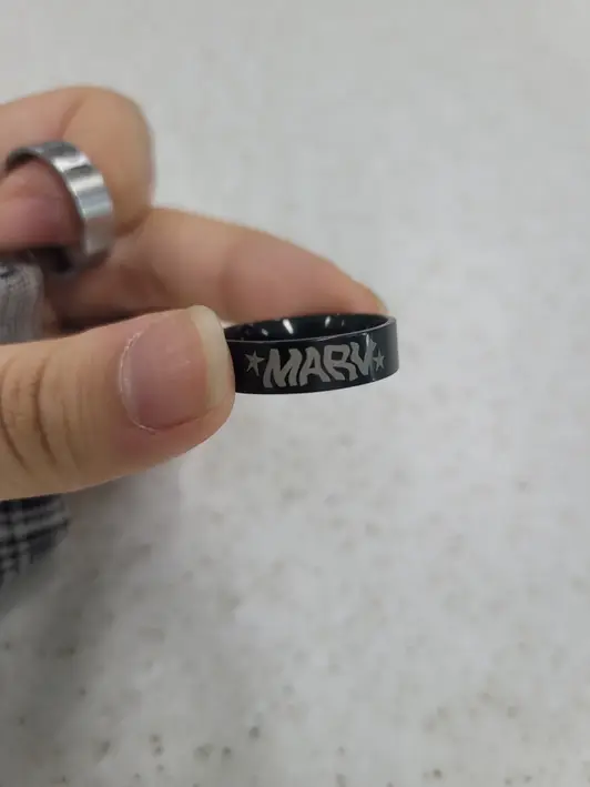 6mm Surgical Steel Initial Ring Purchased #10 제작 후기 It's so pretty, but I chose the wrong size so it's too bigㅜㅜㅡㅜ I ordered twoㅣㅜㅡㅜㅜㅜㅜㅜㅠ - 마플 리얼 후기