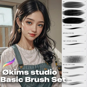 프로크리에이트 PRO (기본) 브러쉬 22종 세트+ / okims studio brush's product review thumbnail image