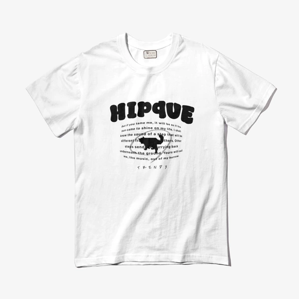 히프큐 undefined, Hipque lettering black cat T-shirt