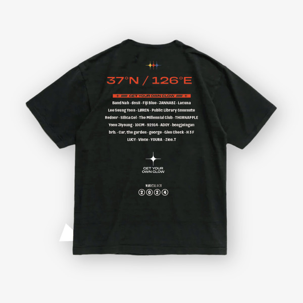 THEGLOW더글로우 의류, T-shirt : 37N 126E 굿즈, 굿즈 판매, 굿즈샵