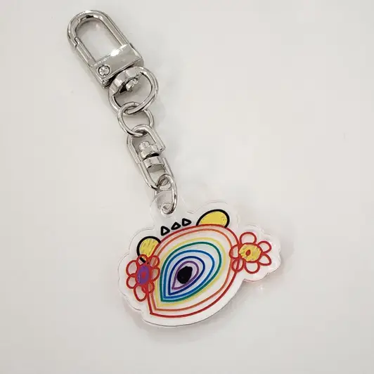 Custom Acrylic Key Ring (Clear) Purchased 15.35 x 12.99 inch 제작 후기 My child loved it so much that I made him a keychain with a drawing he made :) - 마플 리얼 후기 