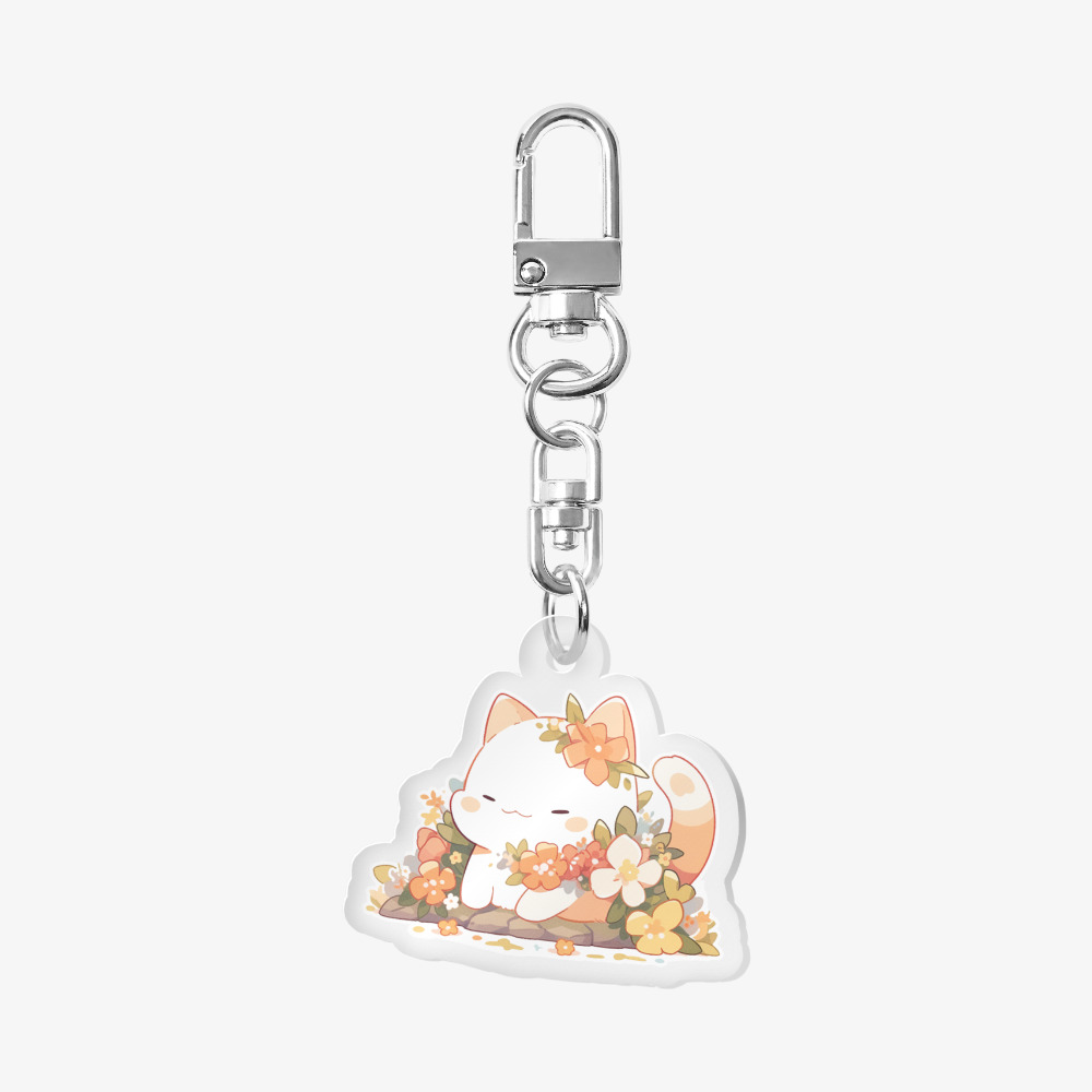 Flower Cat Acrylic Keychain, MARPPLESHOP GOODS